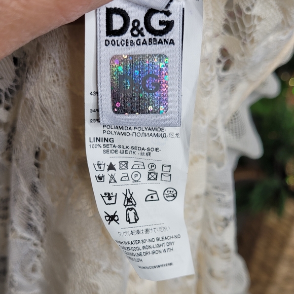 AUTENTIC Dolce & Gabbana Lace mini dress off-white - Picture 16 of 16